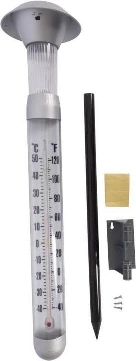 Actual product image Grundig LED Solar Light Outdoor Thermometer Earth Spike