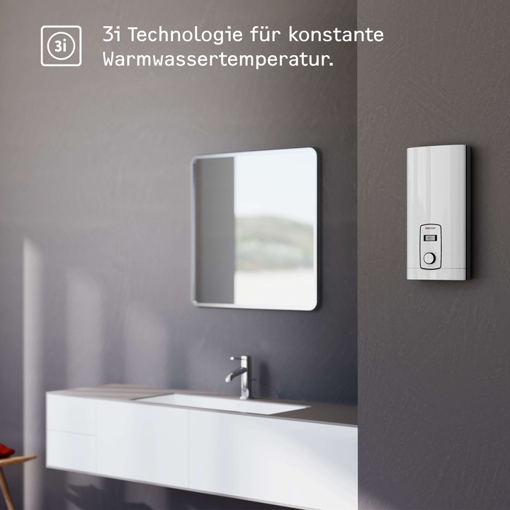 Actual product image Stiebel Eltron DHB-E 11/13 LCD Electronic instantaneous water heater, temperature accurate to the degree thanks to