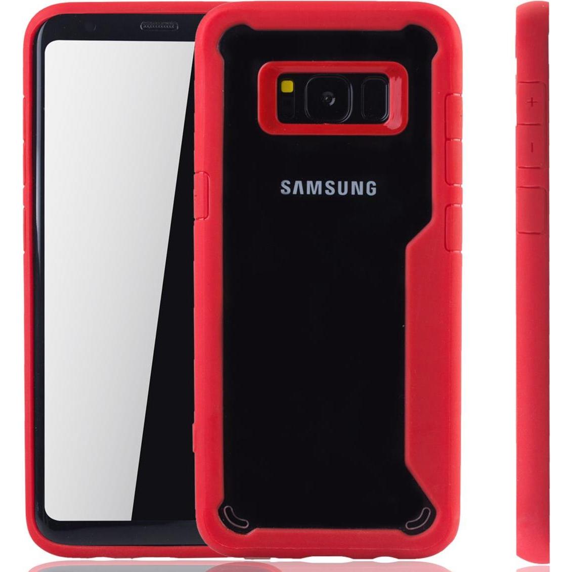 Thumbnail - König Design Handyhülle für Samsung Galaxy S8 Schutzcase Backcover Bumper Etuis Rahmen Rot (Samsung Galaxy S8+), Smartph...