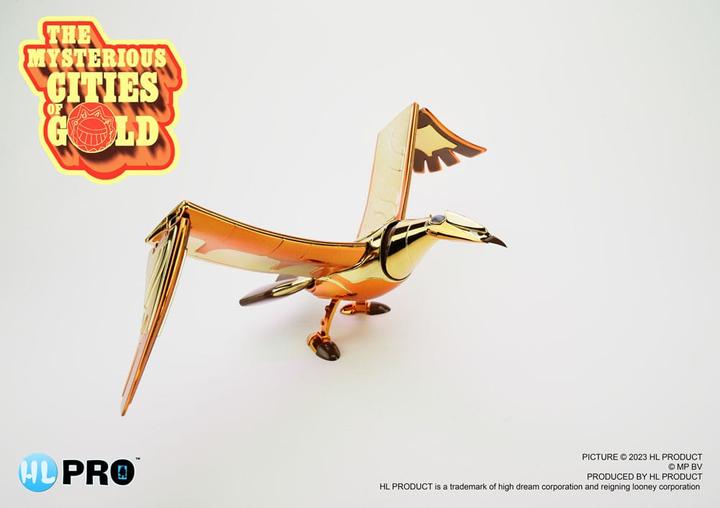 Actual product image HL Pro The Mysterious Cities of Gold Diecast Action Figure Metaltech 07S The Golden Condor 17 cm