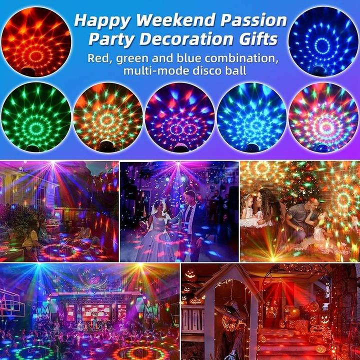 Actual product image ASMI LED Mini Sound Disco Party Light