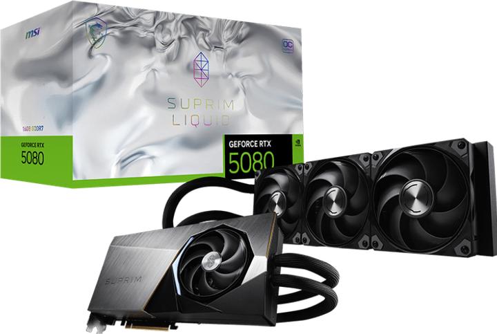 Image du produit MSI GeForce RTX 5080 SUPRIM LIQUID OC (16 Go)