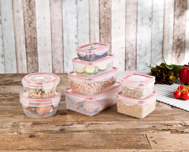 Produktbild Rosenstein & Söhne 2er-Set 8 Frischhaltedosen-Set mit Clip-Deckel, BPA-frei