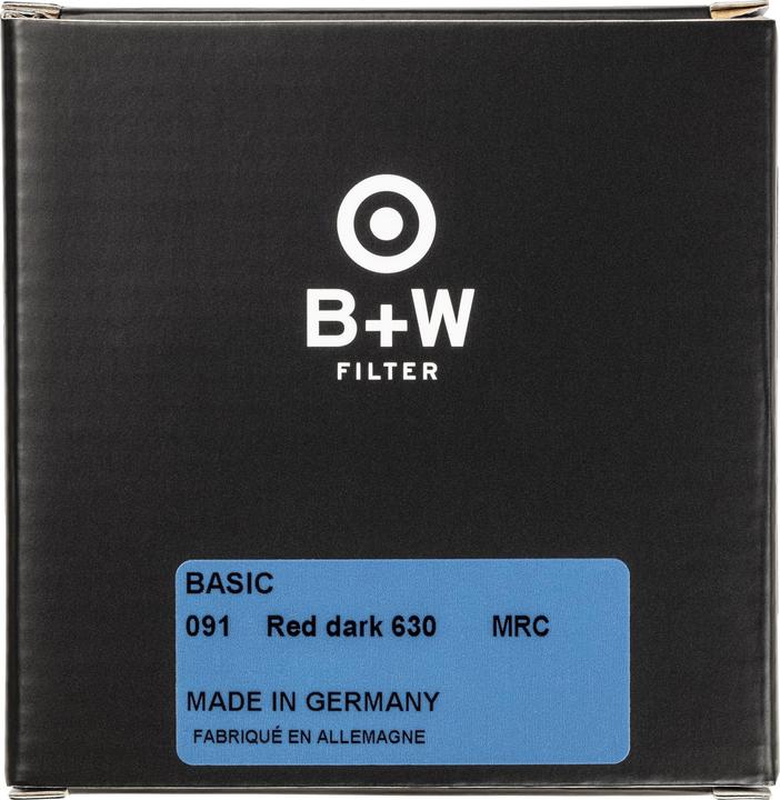 Actual product image B+W 091 Red filter dark 630, MRC/Basic 40.5mm (40.50 mm, Colour filters)