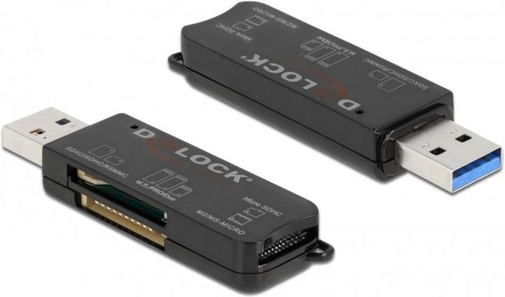 Produktbild Delock SuperSpeed USB Card Reader für SD / Micro SD / MS Speicherkarten (USB-C 3.2 Gen 1)