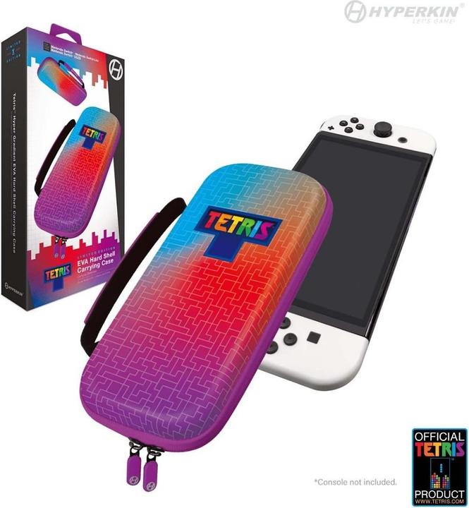 Actual product image Hyperkin Tetris Eva Hard Shell Carrying Case - Hyper Gradient (Switch, Switch Lite, Switch OLED)