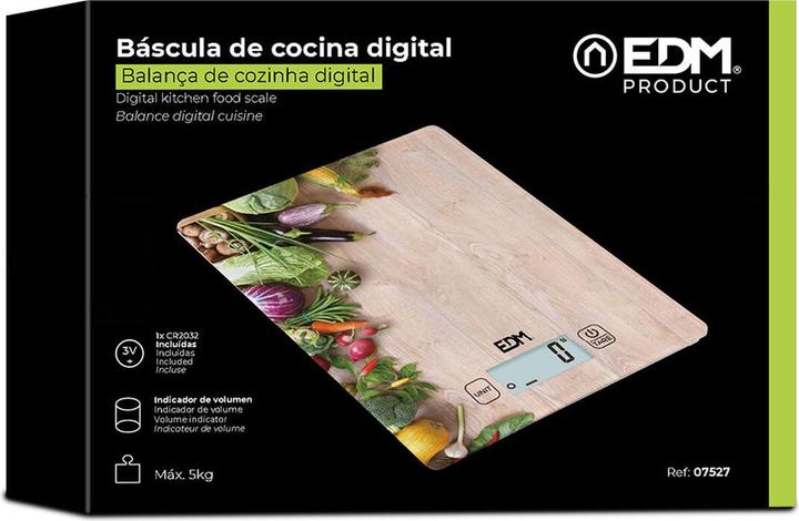 Produktbild EDM Küchenwaage 07527 Braun Holz 5 kg