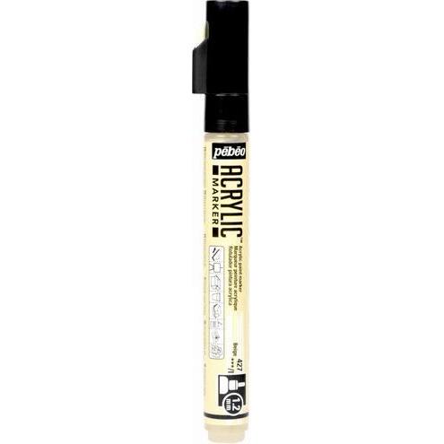 Thumbnail - Pebeo, Marker, Acrylic Marker Dünn Rundspitze 1,2mm (Beige, 1.20 mm)