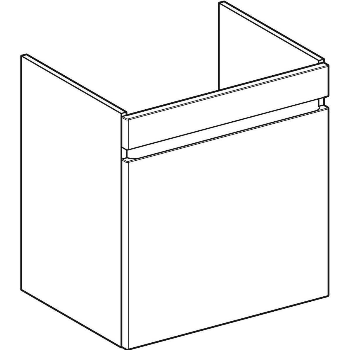 Geberit, Waschbeckenunterschrank, Renova Plan wastafelonderkast met lade 60,6 x 58,5 x 44,6 cm, licht noten hickory (58....