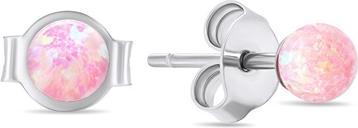 Produktbild Brilio Silver - Fine silver stones with pink synthetic opals EA625WP