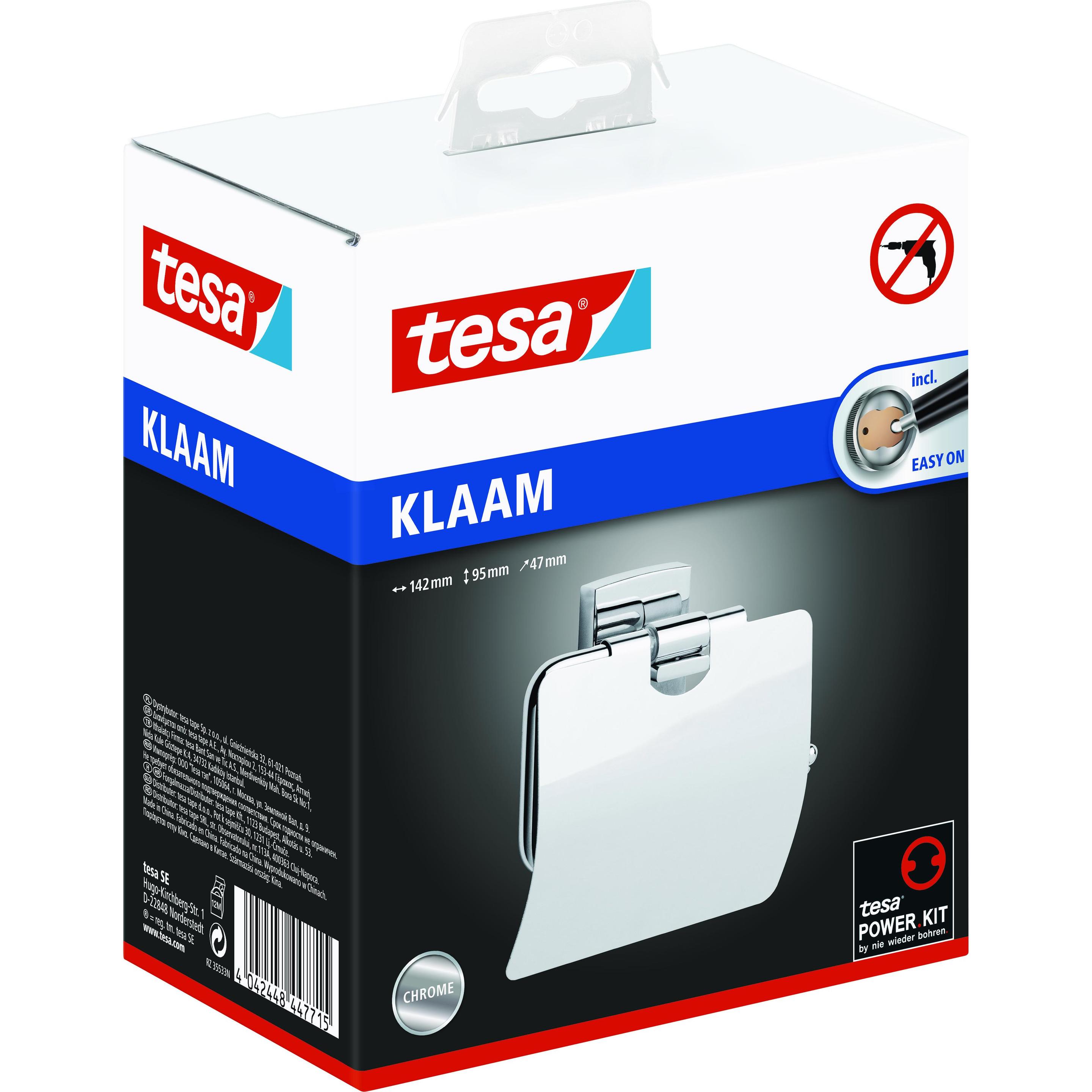 Thumbnail - tesa, Toilettenpapierhalter, KLAAM Toilettenrollenhalter inkl. Klebelösung ohne Bohren