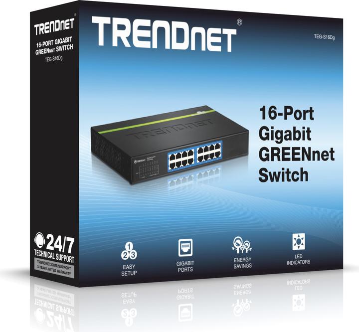 Produktbild Trendnet TEG-S16DG GREENnet (16 Ports)