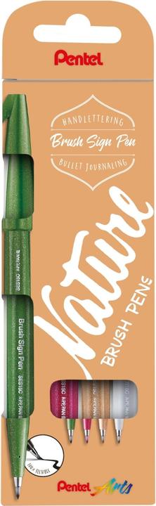 Immagine prodotto Pentel Fineliner SES15N-4 Penna a pennello NATURA 4 pezzi - (4 pezzi)