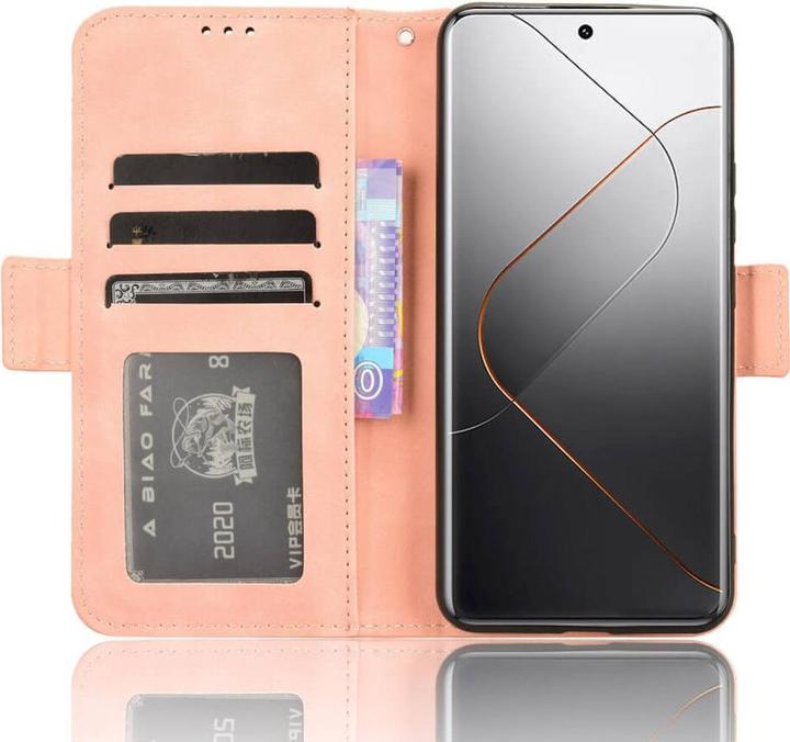 Produktbild Cover-Discount Xiaomi 14 Pro - Etui viele Kartenfächer rosa (Xiaomi 14 Pro)