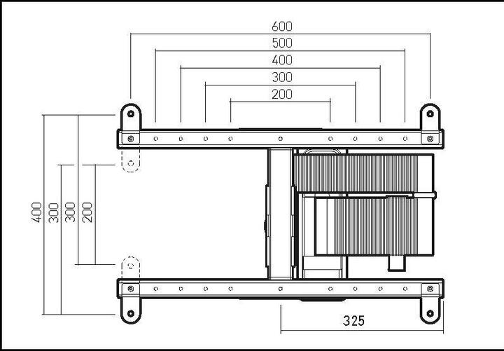 Image du produit Erard EXO 600 TW3 (Mur, 35 kg, 40" - 75")