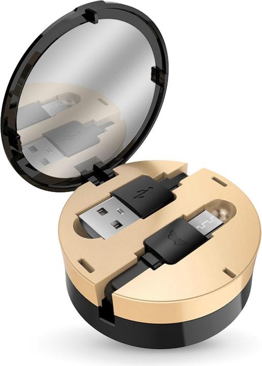 Produktbild SBS Lade- und Datenübertragungskabel Micro-USB mit Spiegel (0.94 m, USB 2.0)