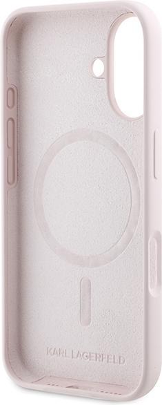 Immagine prodotto Karl Lagerfeld KLHMP16MSCMKCRHP iPhone 16 Plus różowy/pink HC MagSafe Silicone KC Heads Ring (Apple iPhone 16 Plus)