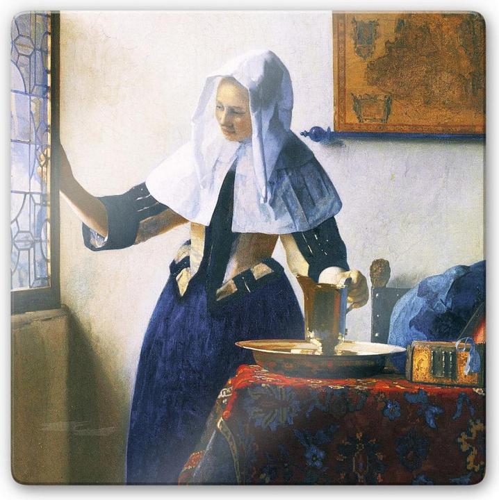 Immagine prodotto Trenddeko Giovane donna con brocca d'acqua alla finestra (30 x 30 cm)