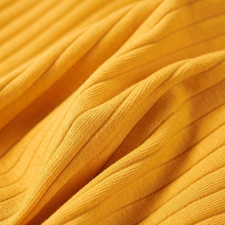 Produktbild vidaXL Kinder-Langarmshirt Ocker 92,Material: 95 % Baumwolle. 5