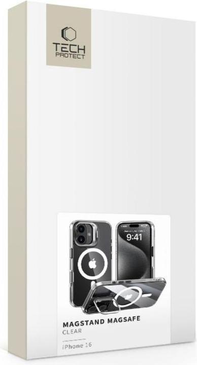 Produktbild Tech-Protect MagStand MagSafe iPhone 16 Case - Clear (Apple iPhone 16)