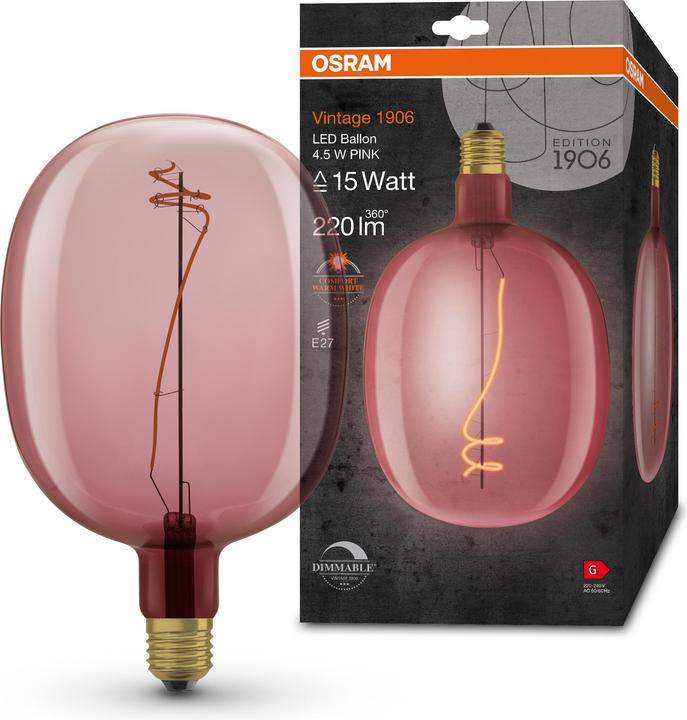 Actual product image Osram Vintage 1906 (E27, 4.50 W, 220 lm, 1 x, G)
