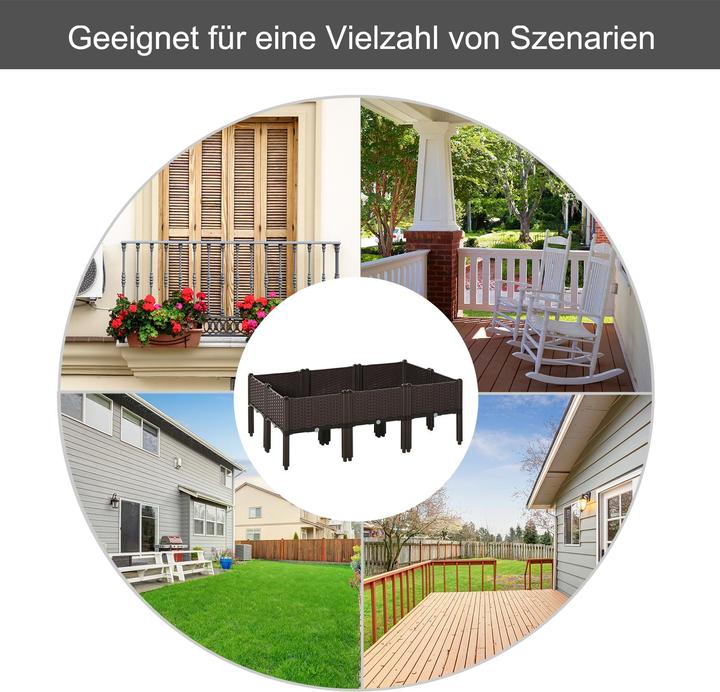 Produktbild Outsunny Hochbeet mit Abflusslöchern