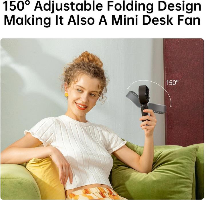 Actual product image Jisulife Mini wentylator Handheld Fan Life7 3600mAh przenośny wiatraczek USB - czarny