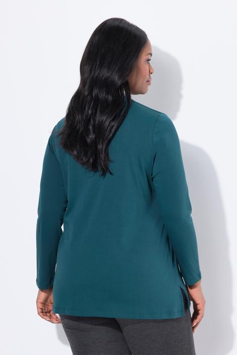Produktbild Ulla Popken Shirt, A-Linie, Kelchkragen, Langarm, Pima Cotton (58)