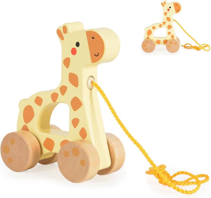 Actual product image Tooky Toy Jouet à tirer Animal en bois