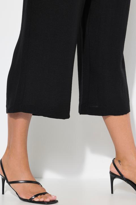 Immagine prodotto Ulla Popken Culottes con taglio della gamba ampio e lungo fino al polpaccio e cintura elastica (44)