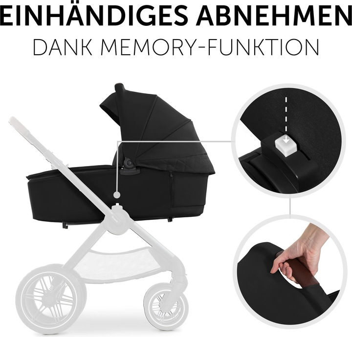 Actual product image Hauck Walk N Care Carrycot Black