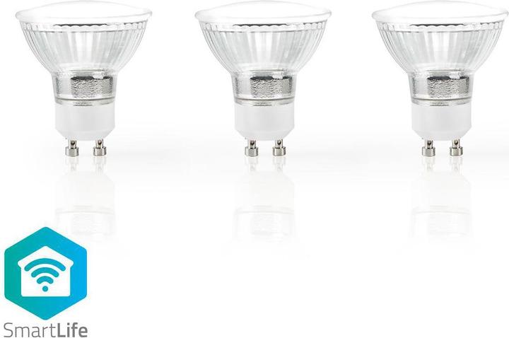Image du produit Nedis Ampoule LED SmartLife | Wi-Fi | GU10 | 330 lm | 5 W | Blanc chaud | 2700 K | Classe énergétique : A+ (GU10, 330 lm, 3 x)