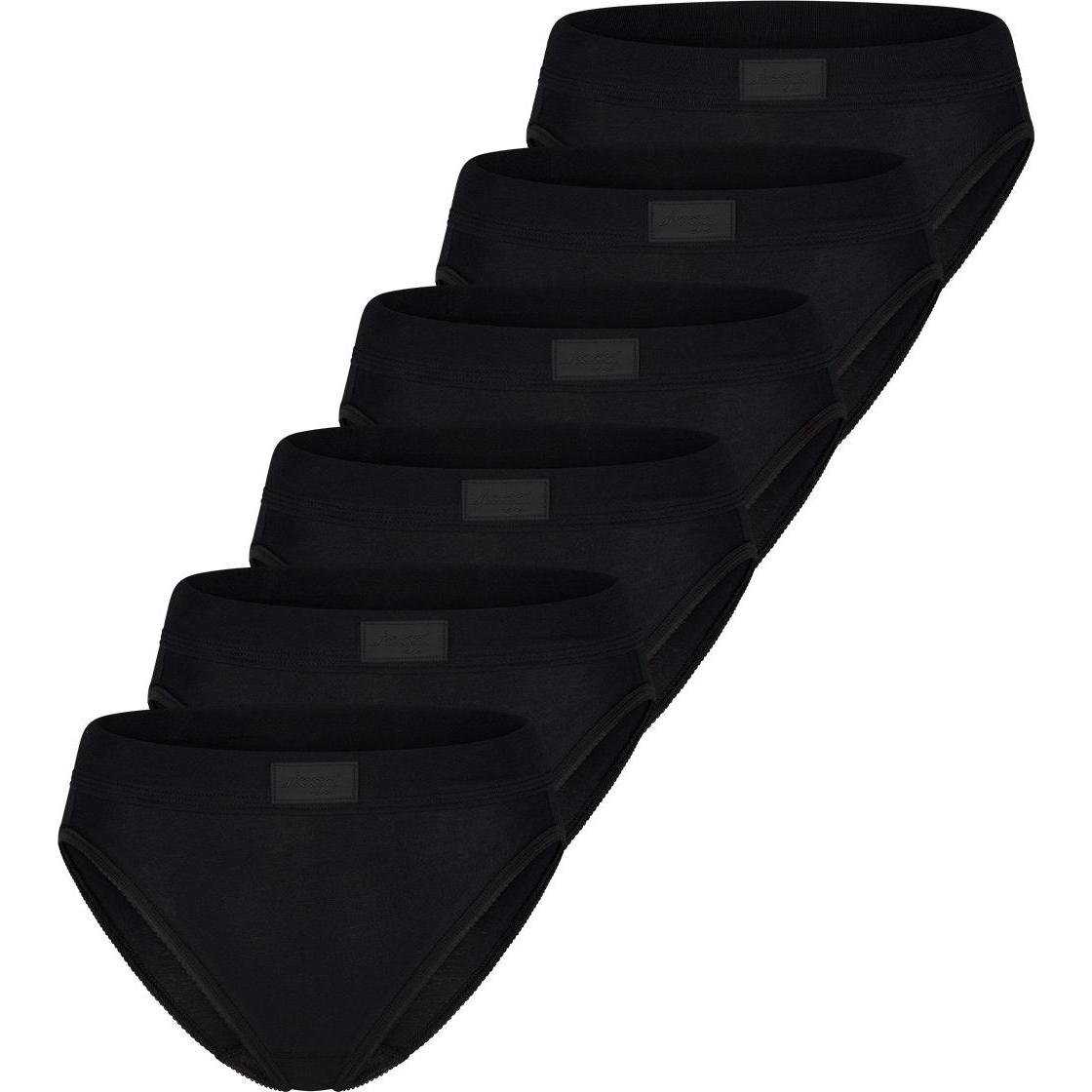 Sloggi, Damen, Unterhosen, 6er Pack Double Comfort Tai Slip, Schwarz, (46, 6er Pack)
