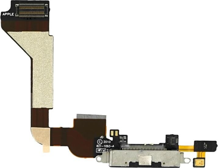 Produktbild OEM Systemanschluss + Flexkabel für iPhone 4 schwarz (iPhone 4)
