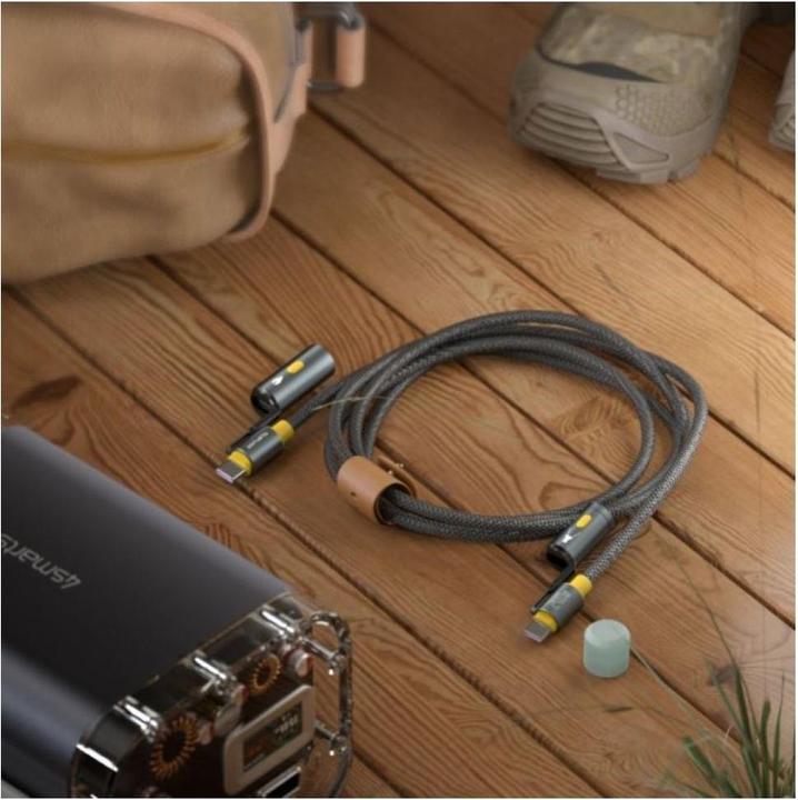 Actual product image 4smarts 3in1 USB-C cable set Explorer (1.50 m, USB 3.2 Gen 1, 240 W)
