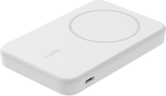 Belkin BoostCharge Pro, Quick Charge 2.0, Carica wireless, 15 W, Bianco (5000 mAh, 15 W)