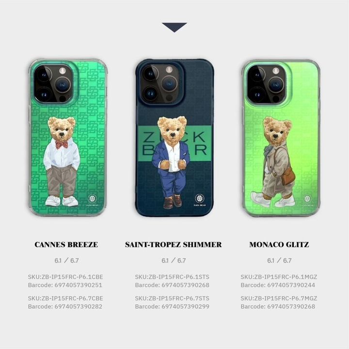Actual product image Zuck Bear Headphone case case LONDON CLASSIC for IPHONE 15 Pro westminster ace (Headphone bag)