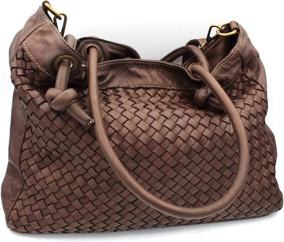 Only-Bags.Store Ledertasche, Lederhandtasche, weich gewebte Hobo-Tasche, geflochtenes Leder