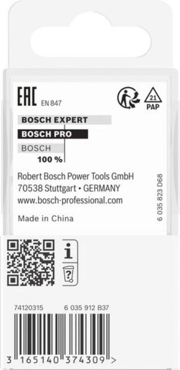Produktbild Bosch Professional Zubehör Abrundfräser, 6 mm, R1 9,5 mm, D 31,8 mm, L 16,2 mm, G 57 mm