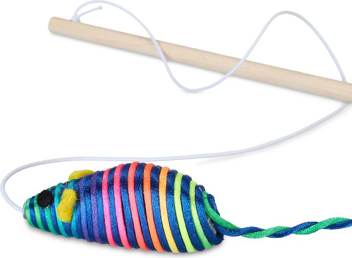 Actual product image Relaxdays 5x cat fishing rod