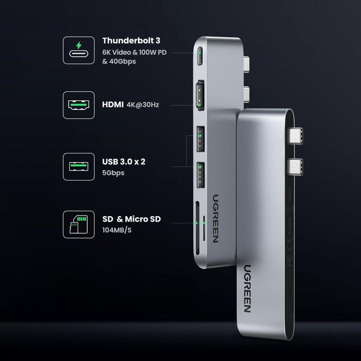 Produktbild Ugreen CM380 (USB-C, 6 Ports)