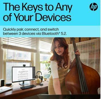 Actual product image HP 355 Compact Multi-Device - Keyboard - (Eng. Int., Wireless)