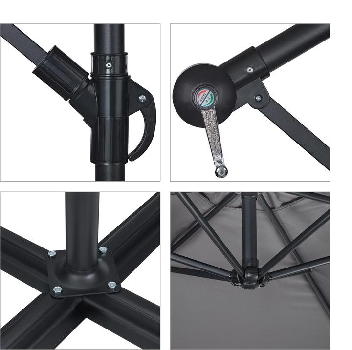 Image du produit Relaxdays Parasol déporté (3 m)