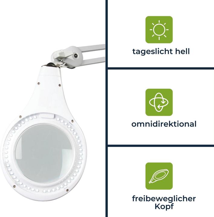 Produktbild Velleman LEDLupenleuchte Dioptrien 48 LEDs weiss (48 lm)