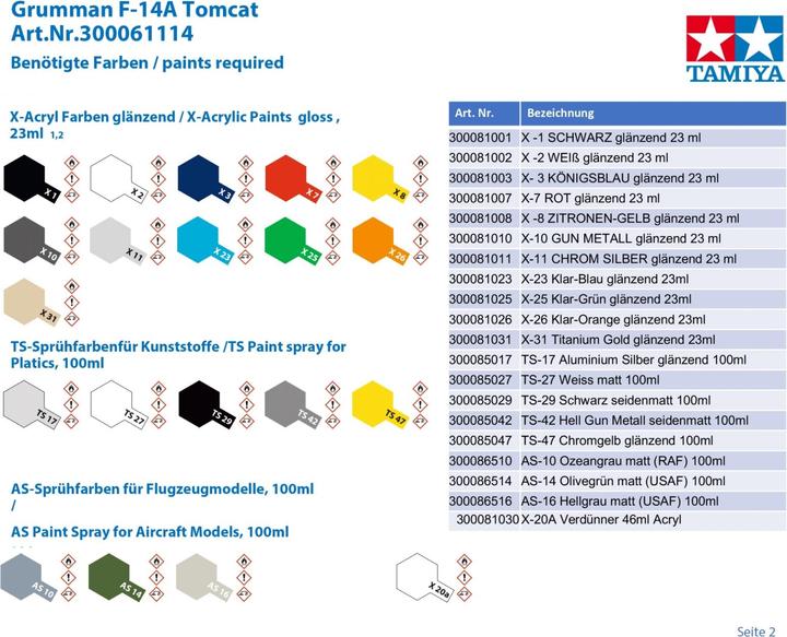 Actual product image Tamiya Grumman F-14A Tomcat