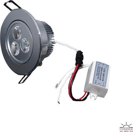 Lumina Swiss LED Einbauspot Standard Dimmbar 3x1W warm-weiss (320 lm)