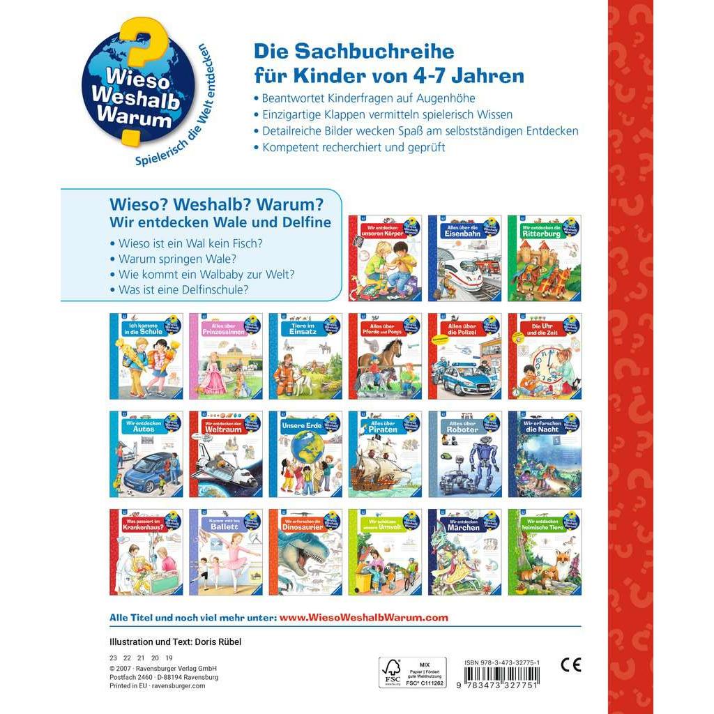 Thumbnail - Wir entdecken Wale und Delfine, Kinderbücher von Doris Rübel
