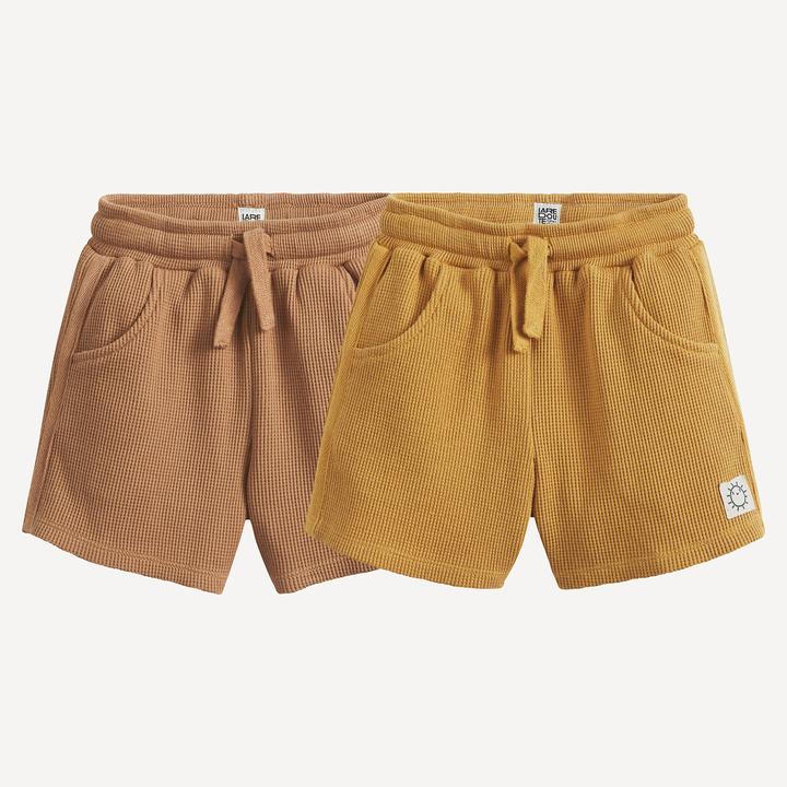 Produktbild La Redoute Collections 2er-Pack Shorts aus Waffelpikee (98)