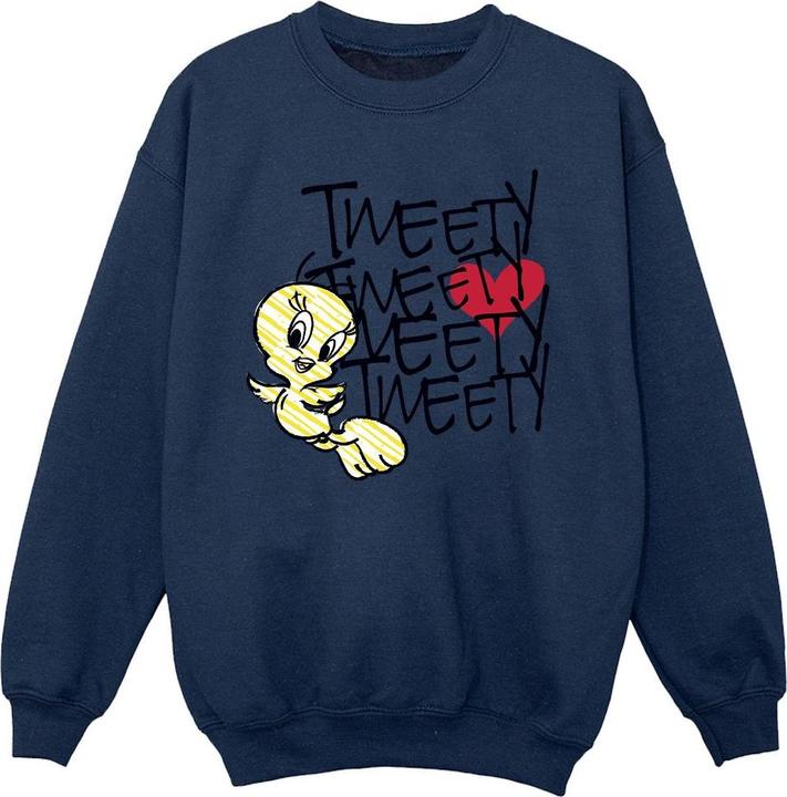 Produktbild Looney Tunes Tweety Love Heart Sweatshirt Mädchen (140, 146)
