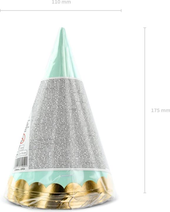 Actual product image Partydeco Party hats Yummy pastel, 16 x 10 cm, 6 pieces (6 Piece)